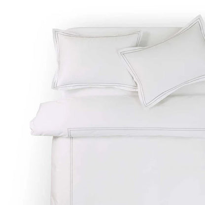 Empire Silver Duvet Cover set on a white background