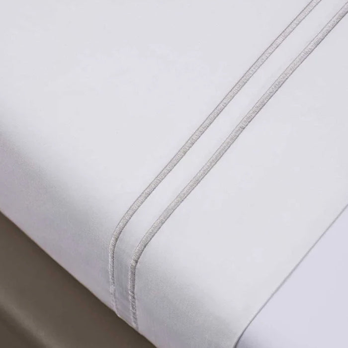 Close-up of Empire Silver Flat Sheet on a neutral background