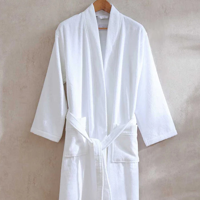 Empire Kimono Bath robe White on a beige background
