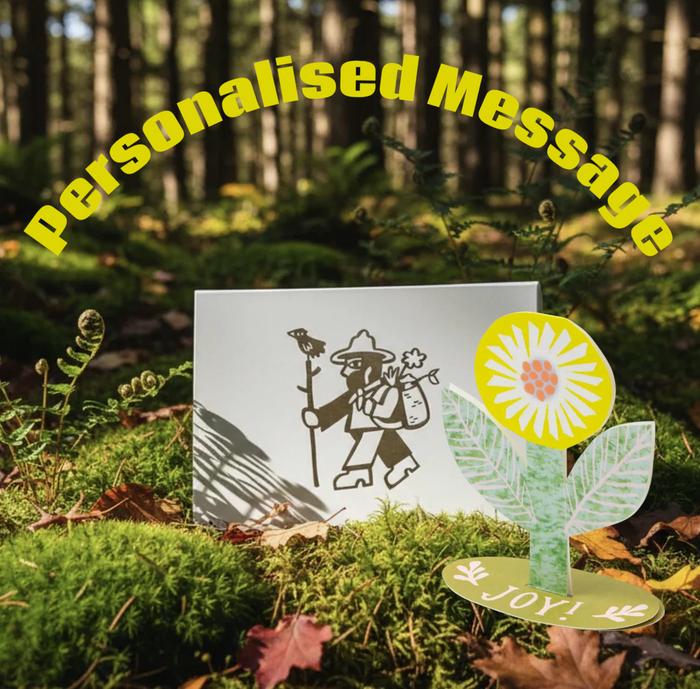 Personalise your hiker’s card or Forager Gift with Wrapped: Gift Blocks—unique gift wrapping for outdoor enthusiasts.