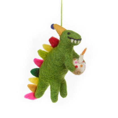 Felt Happy Birthday Decoration - Dino