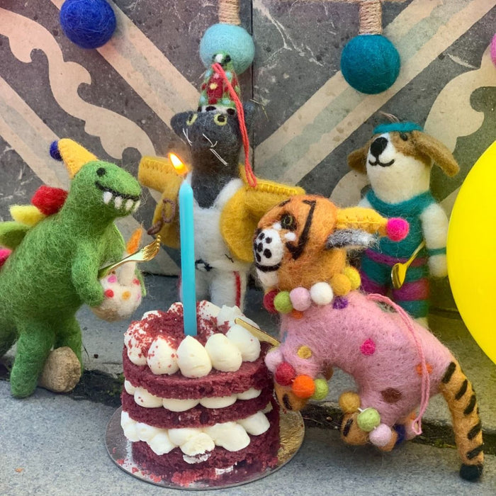 Felt Happy Birthday Decoration - Dino