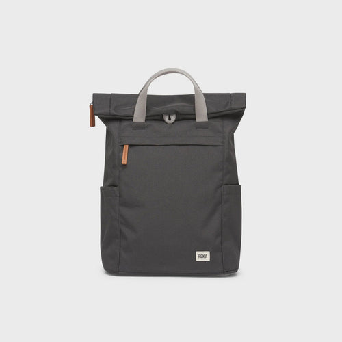 Finchley A Medium Sustainable Canvas Backpack - Ash
