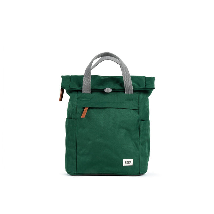 Finchley A Medium Sustainable Canvas Backpack - Forest