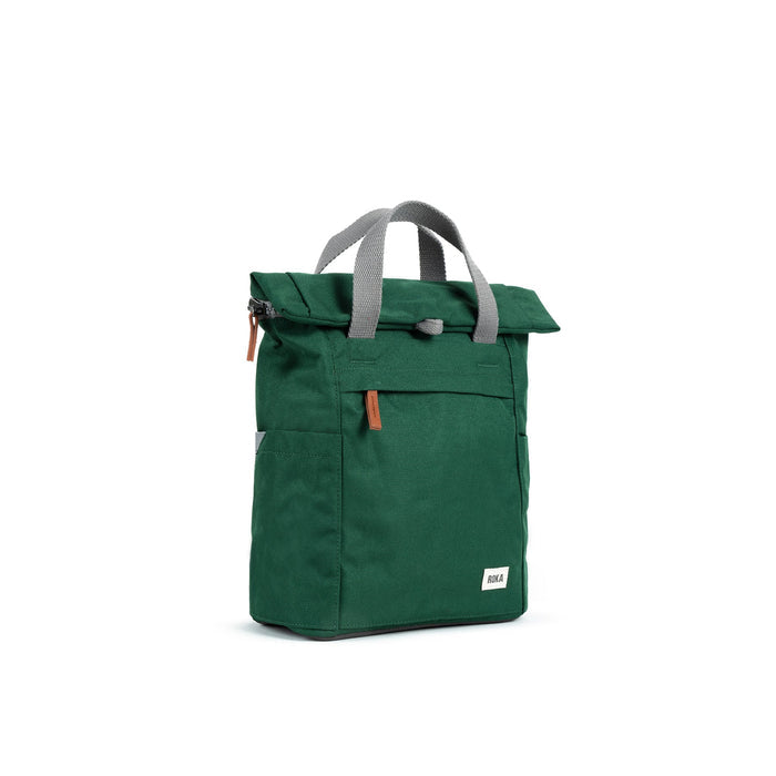 Finchley A Medium Sustainable Canvas Backpack - Forest