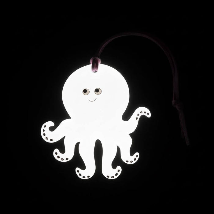 Forager Provisions LTD Firefly Sweden octopus-shaped reflective bag charm glowing in the dark for high visibility