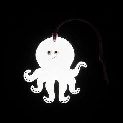 Forager Provisions LTD Firefly Sweden octopus-shaped reflective bag charm glowing in the dark for high visibility