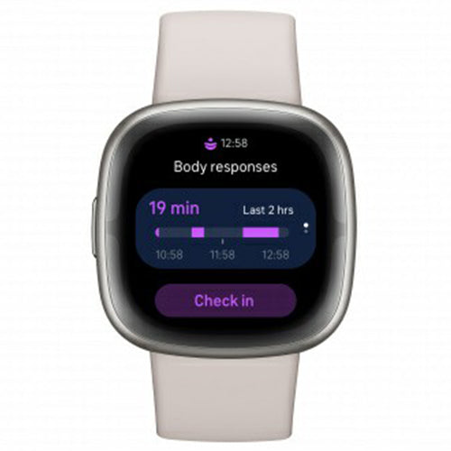 Fitbit Sense 2 Health & Fitness Smart Watch - Lunar White & Platinum | 79-FB521SRWT from Fitbit - DID Electrical