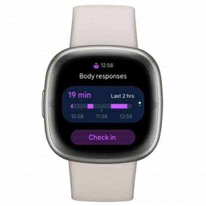 Fitbit Sense 2 Health & Fitness Smart Watch - Lunar White & Platinum | 79-FB521SRWT from Fitbit - DID Electrical
