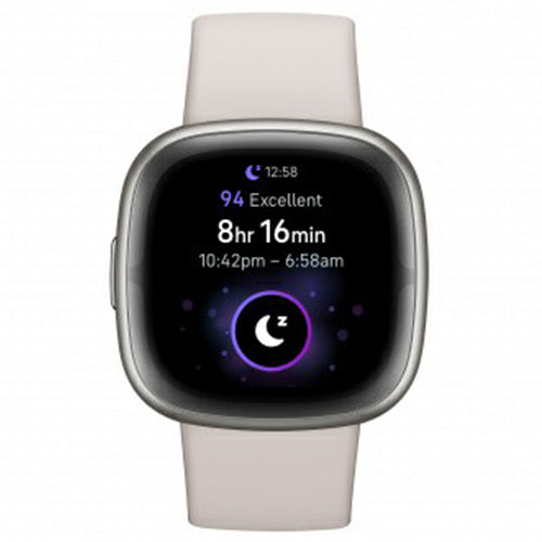 Fitbit Sense 2 Health & Fitness Smart Watch - Lunar White & Platinum | 79-FB521SRWT from Fitbit - DID Electrical
