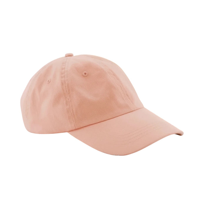 Forager Provisions LTD peach cotton dad cap with a low-profile 6-panel unstructured design for custom patches.