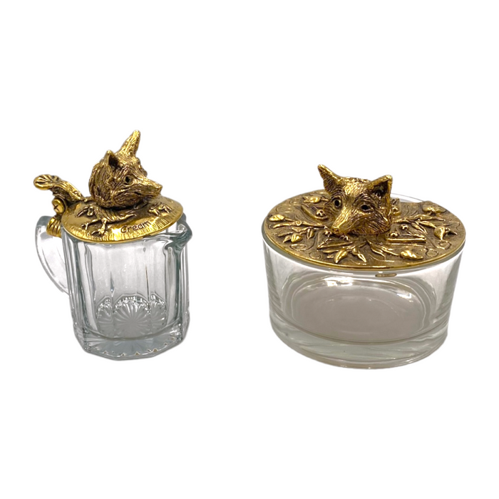 Fox Creamer & Sugar Bowl Set