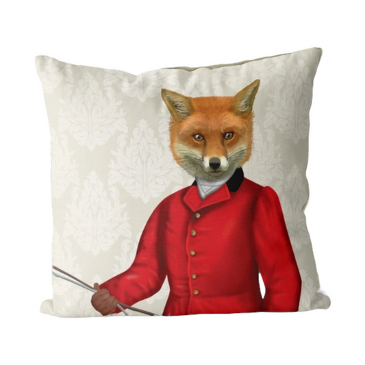 Fox Hunter Portrait Pillow