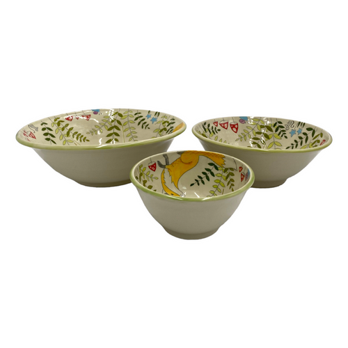 Foxes & Ferns Porcelain Bowls