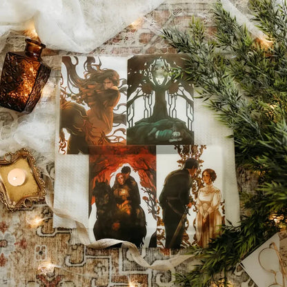 From Blood and Ash Page Overlay Set of 4 Art Prints