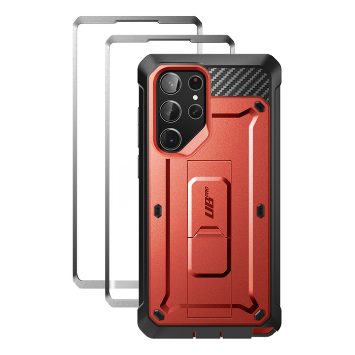 Galaxy S23 Ultra Unicorn Beetle PRO Screen Protector Case-Metallic Red