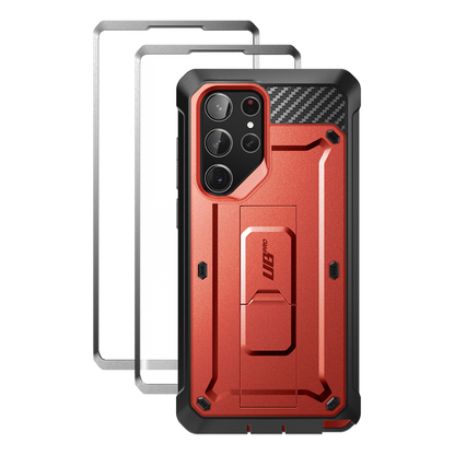 Galaxy S23 Ultra Unicorn Beetle PRO Screen Protector Case-Metallic Red