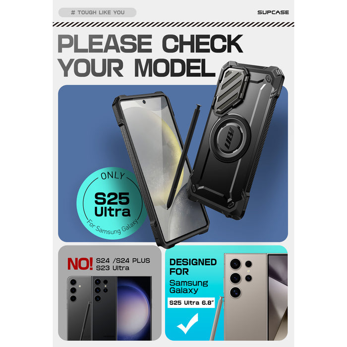 Galaxy S25 Ultra Unicorn Beetle MAG XT Bumper Case(open box) -Black