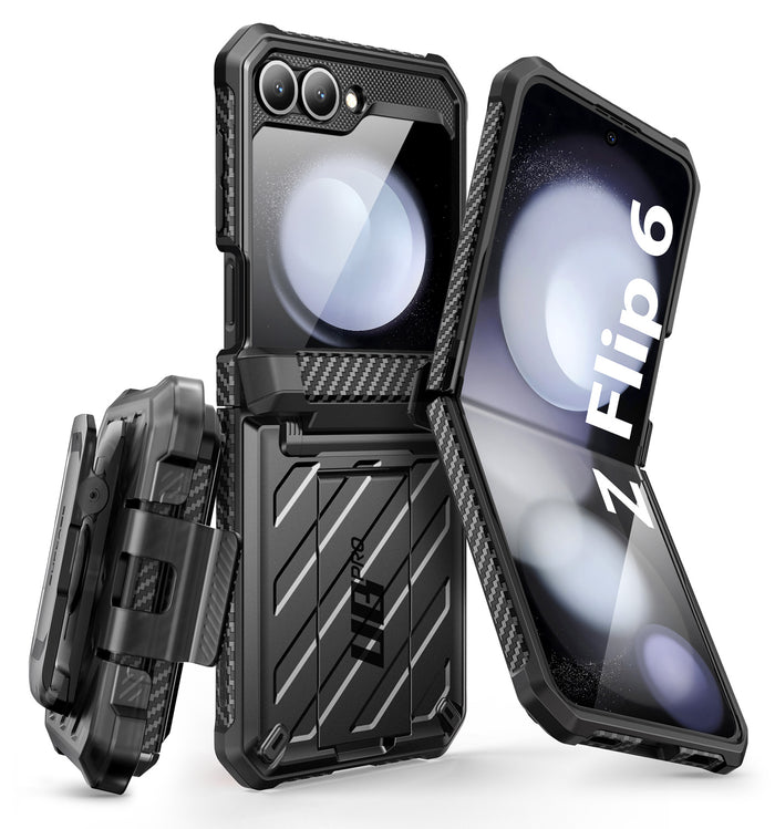 Galaxy Z Flip6 Unicorn Beetle PRO Rugged Case with Belt Clip(open box)-Black