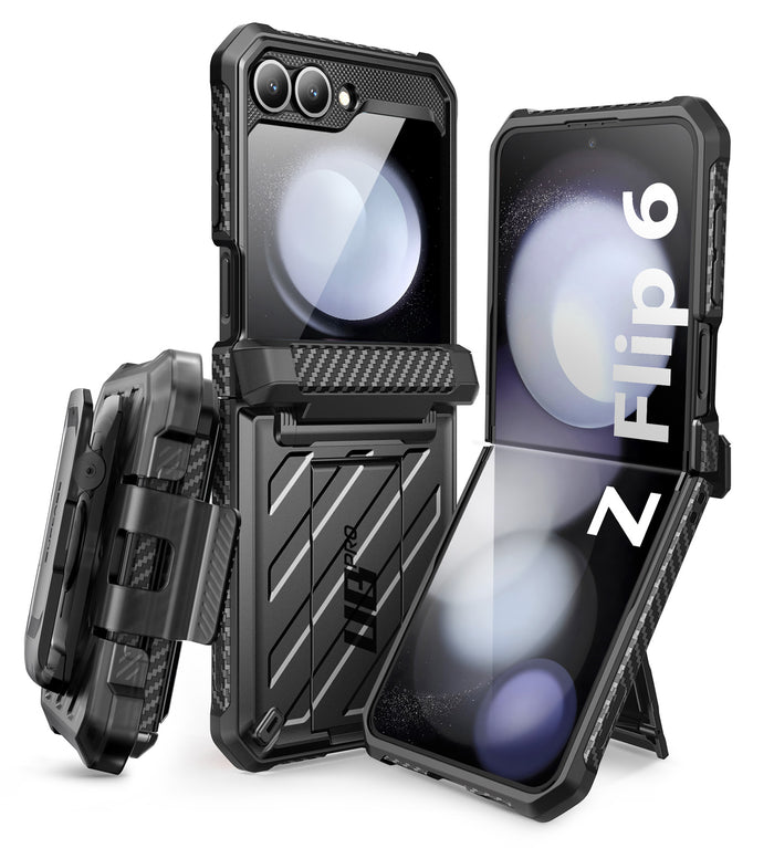 Galaxy Z Flip6 Unicorn Beetle PRO Rugged Case with Belt Clip(open box)-Black