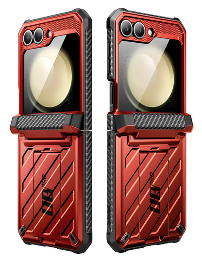 Galaxy Z Flip7 FE Unicorn Beetle PRO Rugged Case with Belt Clip-Metallic Red