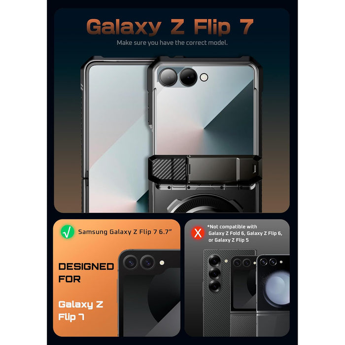 Galaxy Z Flip7 UB Grip Magsafe Phone Case(open box)-Black