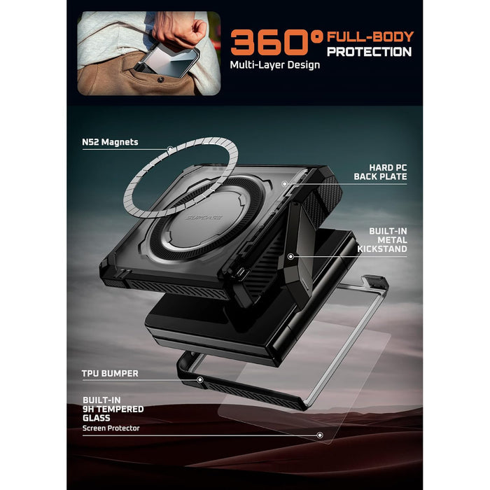 Galaxy Z Flip7 UB Grip Magsafe Phone Case(open box)-Black