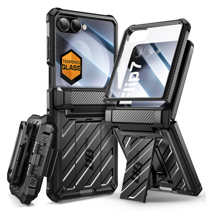 Galaxy Z Flip7 Unicorn Beetle PRO Rugged Case with Belt Clip(open box)-Black