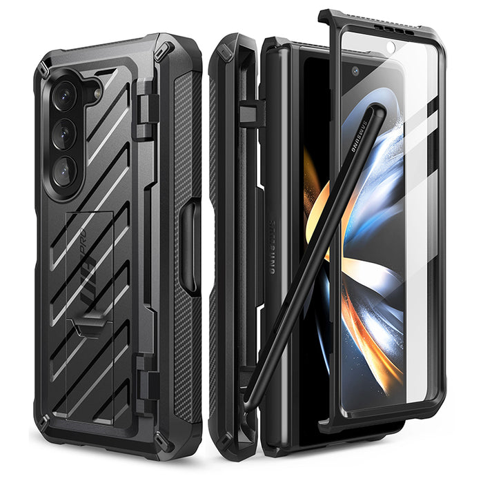 Galaxy Z Fold5 Unicorn Beetle PRO Rugged Case with S-Pen Holder-Black