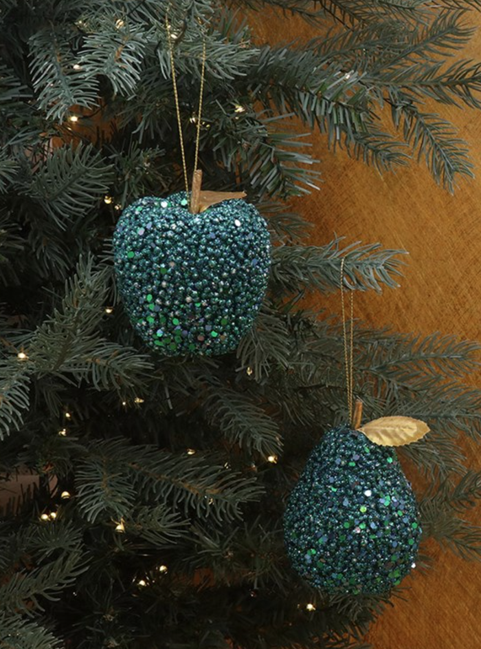 Gisela Graham Sparkling Peacock Christmas Decoration