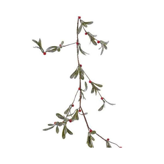 Glittered Mistletoe Foam Berry Garland - 180cm