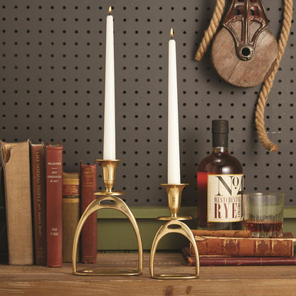Gold Candle Holder Stirrup