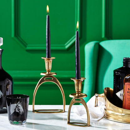 Gold Candle Holder Stirrup
