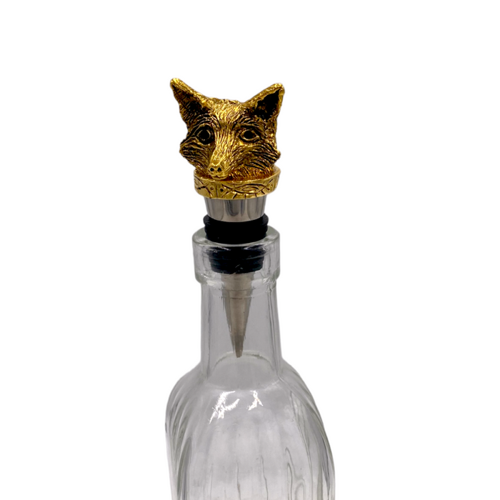 Gold Fox Bottle Stopper