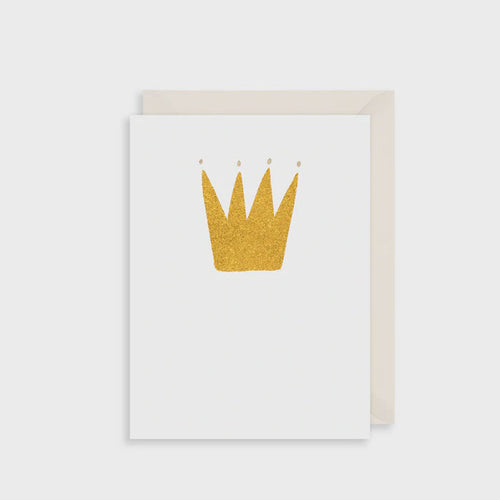 Golden Crown Greetings Card