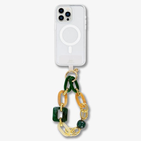 Green Marble Chain Phone Wristlet