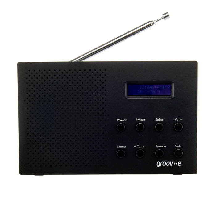 Groov-e Paris Portable DAB/FM Digital Radio - Black | GVDR03 (7645965385916)