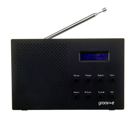 Groov-e Paris Portable DAB/FM Digital Radio - Black | GVDR03 (7645965385916)