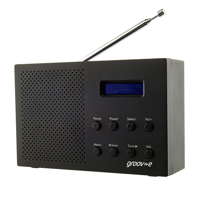 Groov-e Paris Portable DAB/FM Digital Radio - Black | GVDR03 (7645965385916)