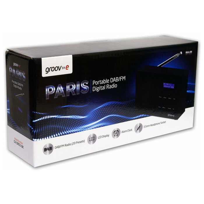 Groov-e Paris Portable DAB/FM Digital Radio - Black | GVDR03 from Groov-e - DID Electrical