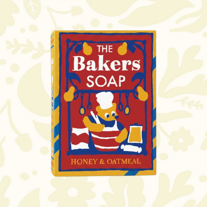 Forager Provisions LTD Growing Wilder The Bakers Soap bar with honey and oatmeal, featuring a whimsical bear design.