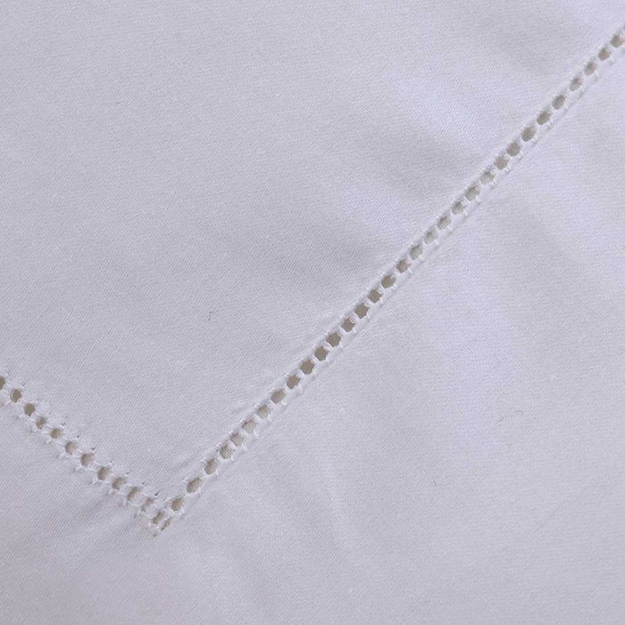 Close-up ofHeirloom Picot Stitch White Flat Sheet