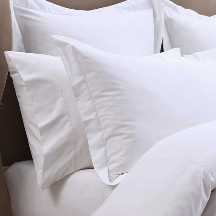 Close-up of Heirloom Picot Stitch White Pillowcase