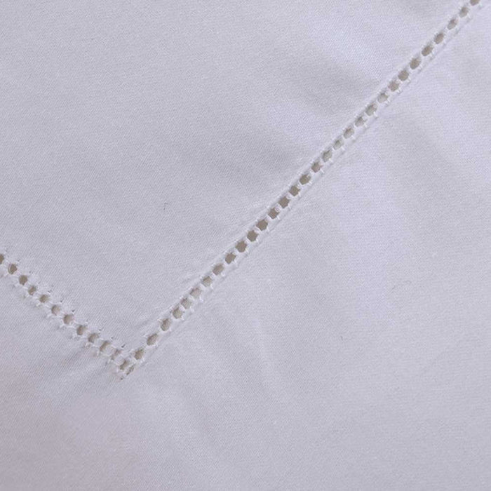 Close-up of Heirloom Picot Stitch White Pillowcase