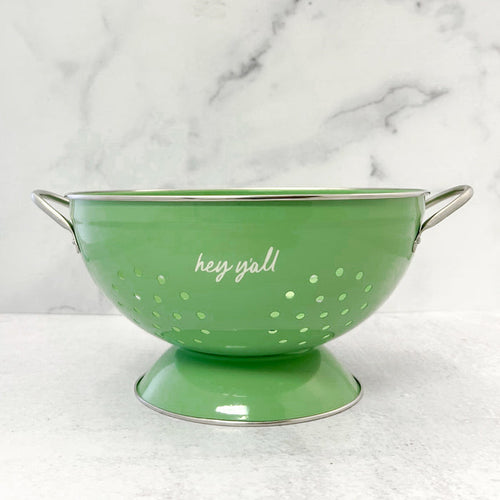 Hey Y'all Green Colander