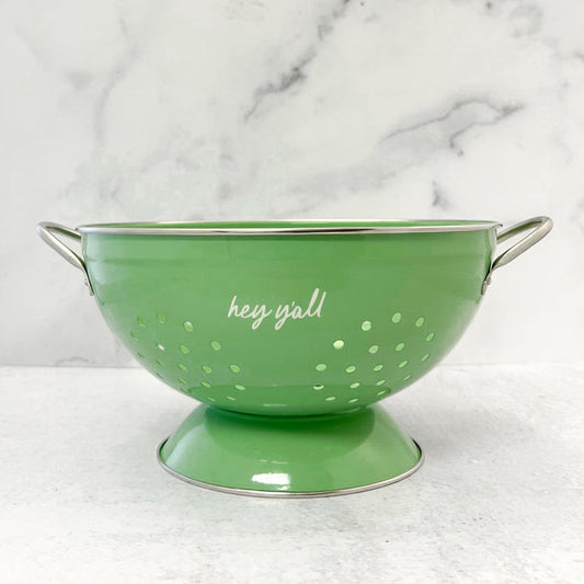 Hey Y'all Green Colander
