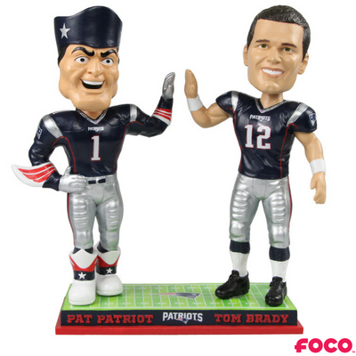 New England Patriots - Pat Patriot and Tom Brady
