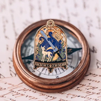 Hold Me Cloche Inspired Cabinet of Curiosities House of Flame and Shadow Inspired Enamel Pin (legendary) Enamel Pins