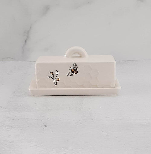 Honey Bee Ceramic Butter Dish