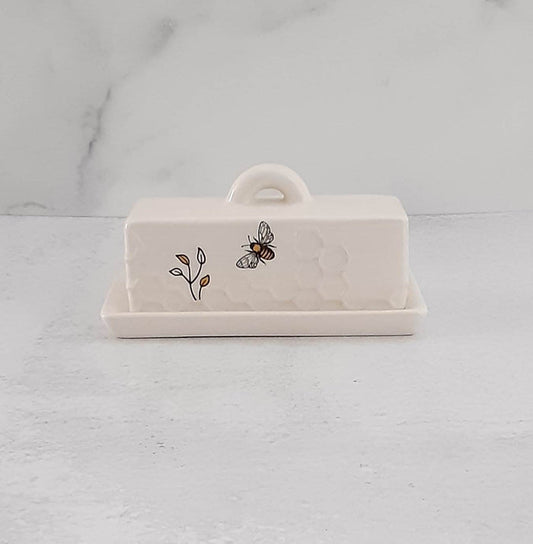 Honey Bee Ceramic Butter Dish
